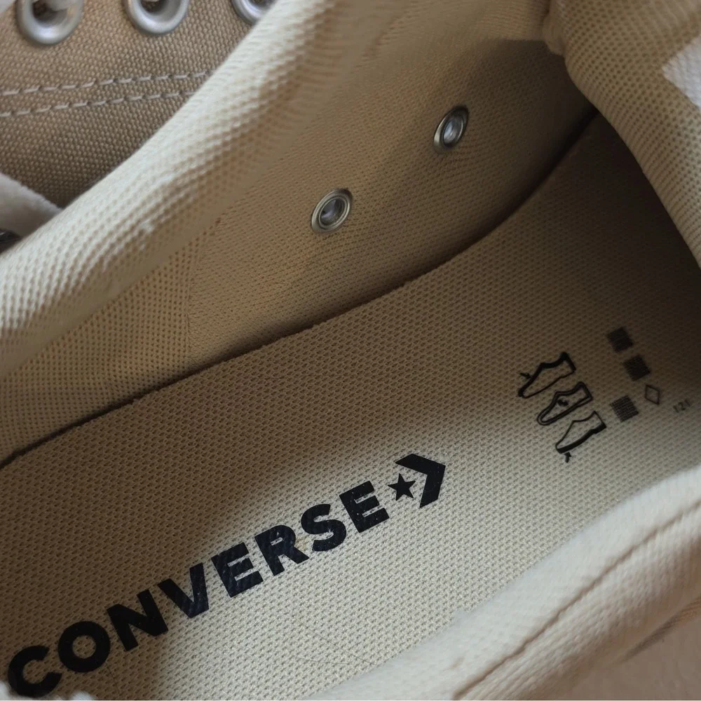 Converse All Star Beige Canvas Low Top Lace-Up Cap Toe Sneakers US 9.5 EU 43 - Picture 11 of 12